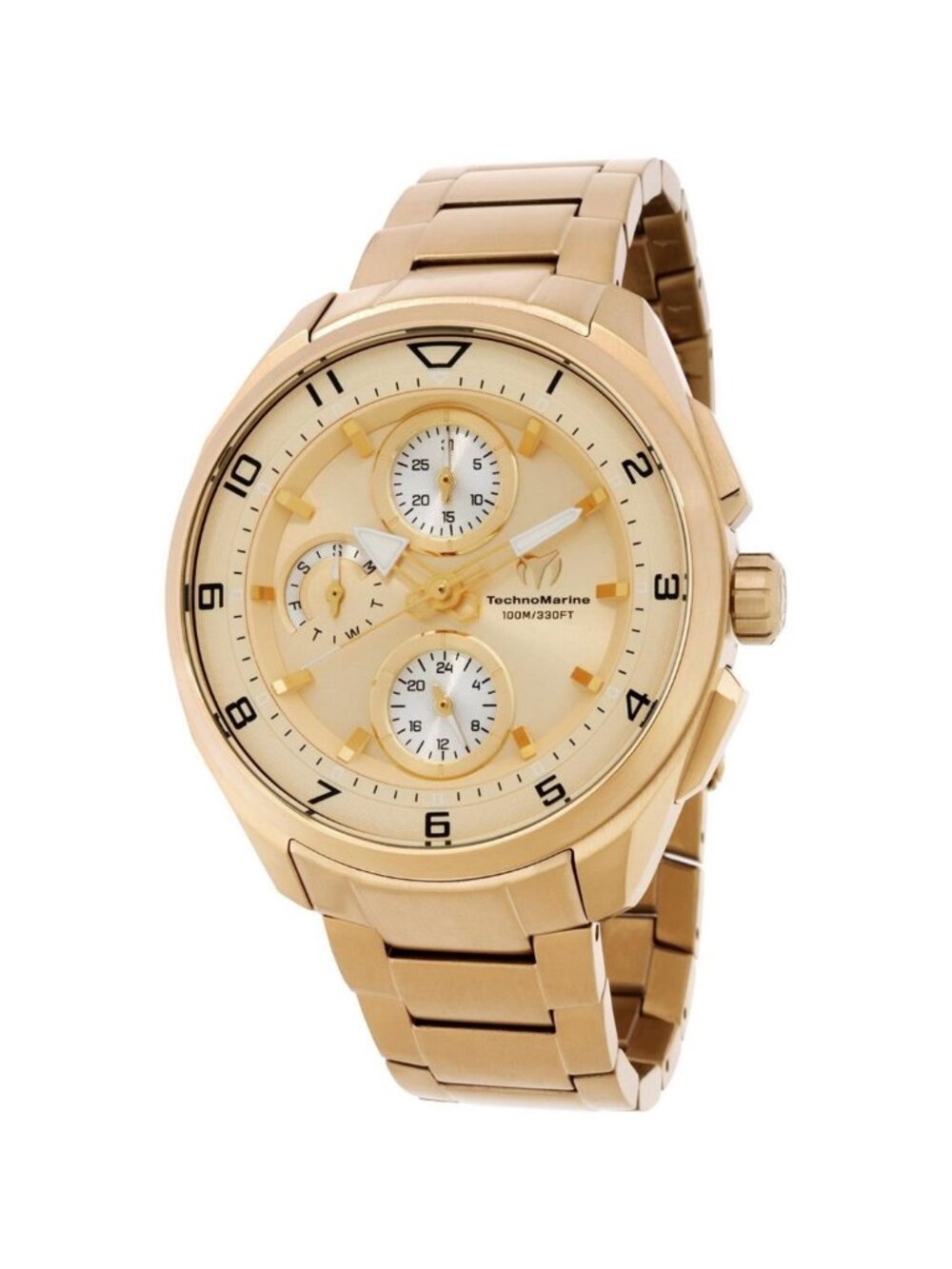 NWT Technomarine OCEAN Quartz Gold Dial Unisex Watch